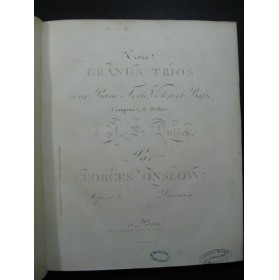 ONSLOW Georges Trios Piano Violon ca1820