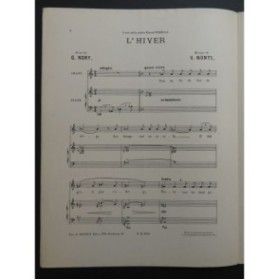 MONTI V. L'hiver Chant Piano ca1903
