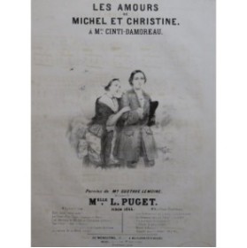PUGET Loïsa Les Amours de Michel et Christine Chant Piano 1844