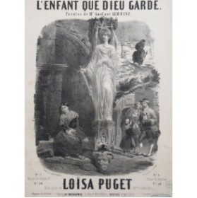 PUGET Loïsa L'enfant que Dieu garde Nanteuil Chant Piano ca1850