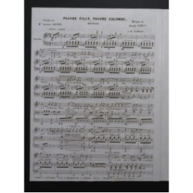 VIMEUX Joseph Pauvre fille Pauvre colombe Chant Piano ca1840
