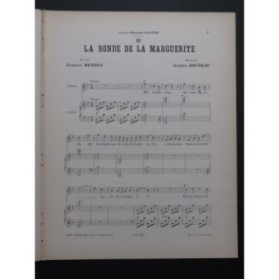 BRUNEAU Alfred La ronde de la Marguerite Chant Piano ca1900