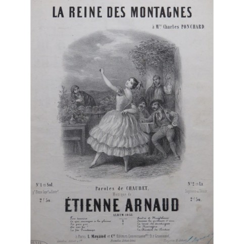 ARNAUD Étienne La Reine des Montagnes Chant Piano 1855
