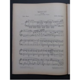 FAUCHEY Paul Minuit Piano 1907