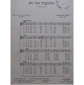 DES PRÉS Josquin Ave Vera Virginitas Chant 1920