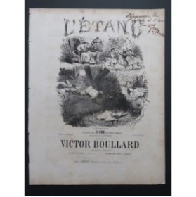 BOULLARD Victor L'Étang Dédicace Chant Piano XIXe