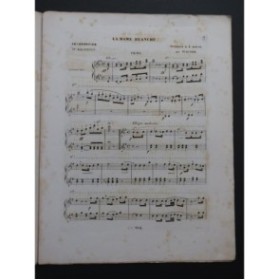 LE CARPENTIER Adolphe Bagatelle sur la Dame Blanche Piano 4 mains ca1840