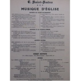 SAINT-SAËNS Camille Tecum Principium Trio Chant Piano 1957