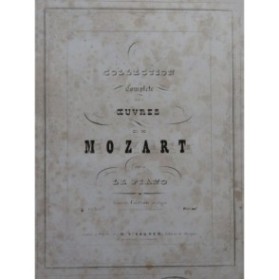 MOZART W. A. Six Sonates Piano ca1840