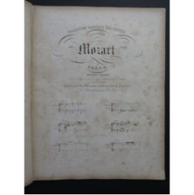 MOZART W. A. Six Sonates Piano ca1840
