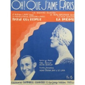 NEVILLE Fred Oh! que j'aime Paris Chant Piano 1930