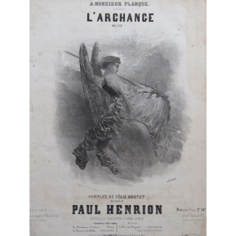 HENRION Paul L'Archange Nanteuil Chant Piano ca1850