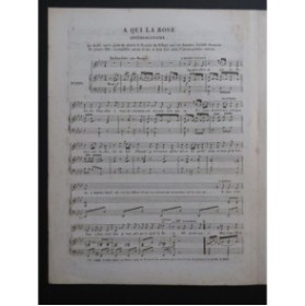 PLANTADE Charles A qui la rose Chant Piano ca1830