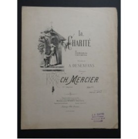 MERCIER Ch. La Charité Chant Piano ca1890