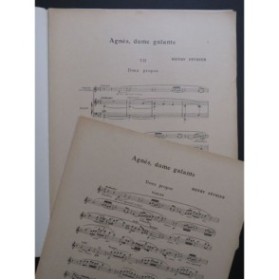 FÉVRIER Henry Agnès Dame Galante Violon Piano 1912