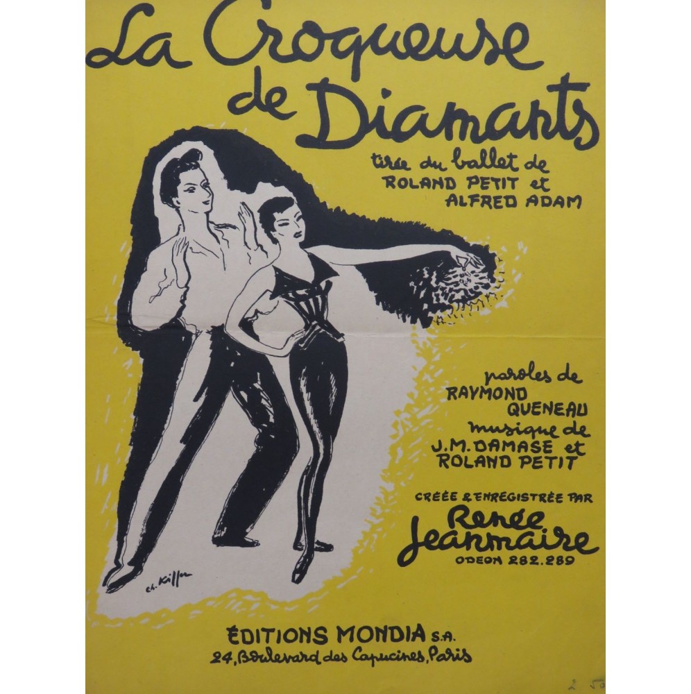 DAMASE J.-M. PETIT Roland La Croqueuse de Diamants Chant Piano 1950