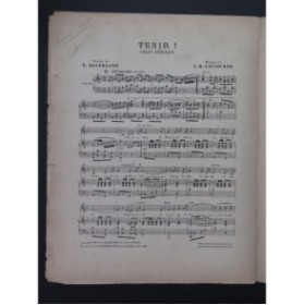 LAUSECKER L. H. Tenir Chant Héroïque Dédicace Chant Piano 1916