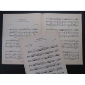 BACH J. S. Choral Violoncelle Piano ou Orgue 1929