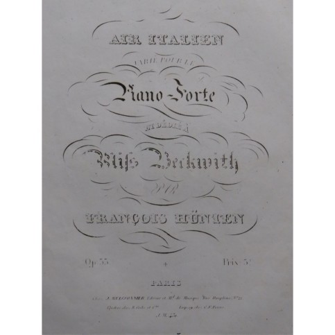 HÜNTEN François Air Italien Piano ca1830