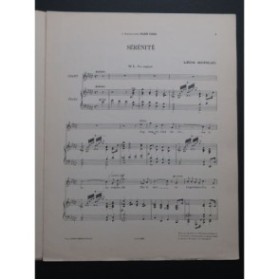 MOREAU Léon Sérénité Chant Piano