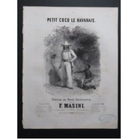 MASINI F. Petit coco le Havanais Chant Piano ca1840