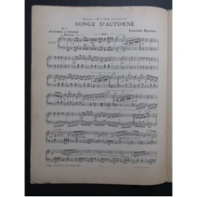 BRISSOT Adolphe Songe d'Automne Piano