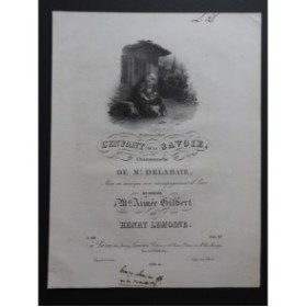 LEMOINE Henry L'enfant de la Savoie Chant Piano ca1830