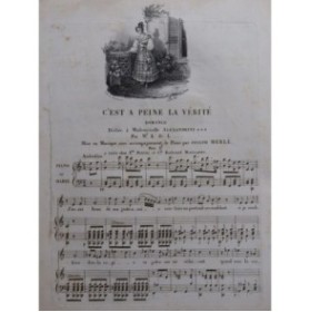 MERLÉ Joseph C'est à peine la vérité Chant Piano ca1830