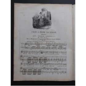 MERLÉ Joseph C'est à peine la vérité Chant Piano ca1830