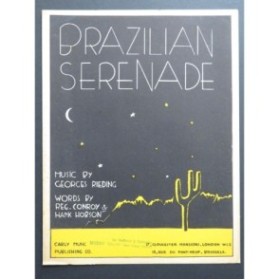 RIEDING Georges Brazilian Serenade Chant Piano ca1945