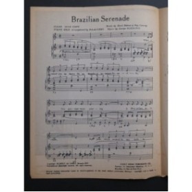 RIEDING Georges Brazilian Serenade Chant Piano ca1945