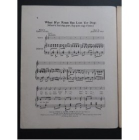 M. DALY Joseph What D'Ye Mean You Lost Dog Chant Piano 1913
