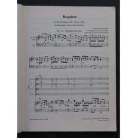 CIMAROSA Domenico Requiem Chant Piano 1975