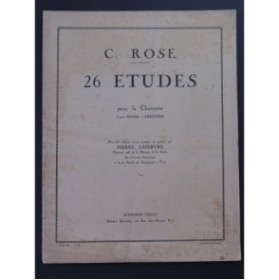 ROSE Cyrille 26 Etudes d'après Mazas Kreutzer Clarinette 1946