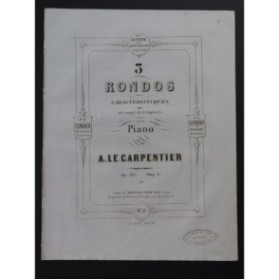 LE CARPENTIER Adolphe La Prière et le Travail Piano ca1855