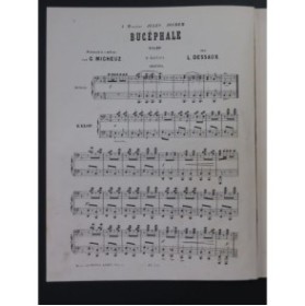 DESSAUX Louis Bucéphale Piano 4 mains ca1880