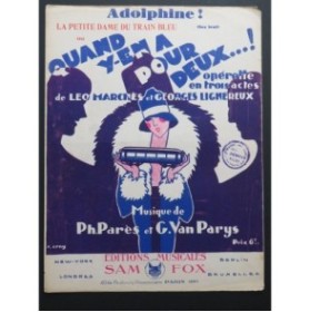 PARÈS Ph. et VAN PARYS G. Adolphine Chant Piano 1927
