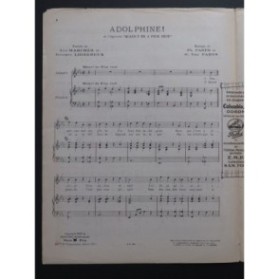 PARÈS Ph. et VAN PARYS G. Adolphine Chant Piano 1927