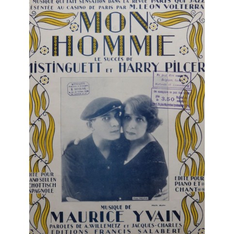 YVAIN Maurice Mon Homme Piano 1920