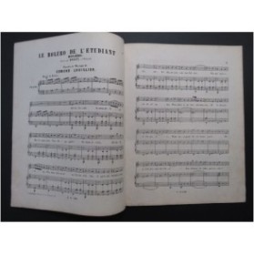 L'HUILLIER Edmond Le Boléro de l'étudiant Chant Piano ca1870