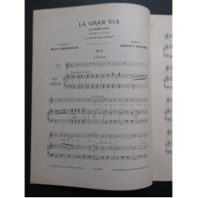 CHUECA VALVERDE La Gran Via No 3 Chant Piano