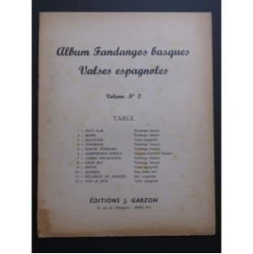 Album Fandangos Basques 2e Album 12 pièces Piano 1958