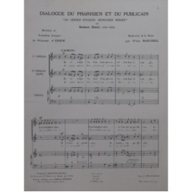 SCHÜTZ Heinrich Dialogue du Pharisien et du Publicain Chant Orgue 1919