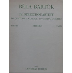 BARTOK Béla Quatuor No 4 Violon Alto Violoncelle 1956