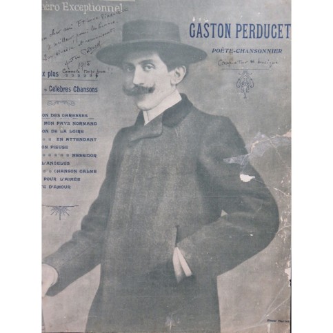 L'Album Musical Spécial Gaston Perducet Dédicace 10 pièces Chant Piano 1905