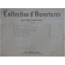 ROSSINI G. Le Barbier de Séville Ouverture Piano 4 mains ca1865