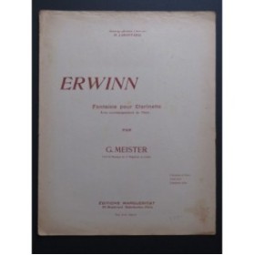 MEISTER G. Erwinn Clarinette Piano ca1920