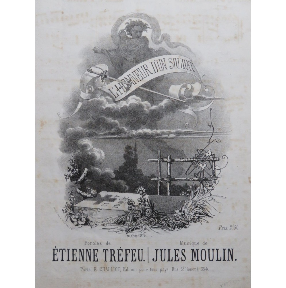 MOULIN Jules L'honneur d'un soldat Chant Piano ca1840