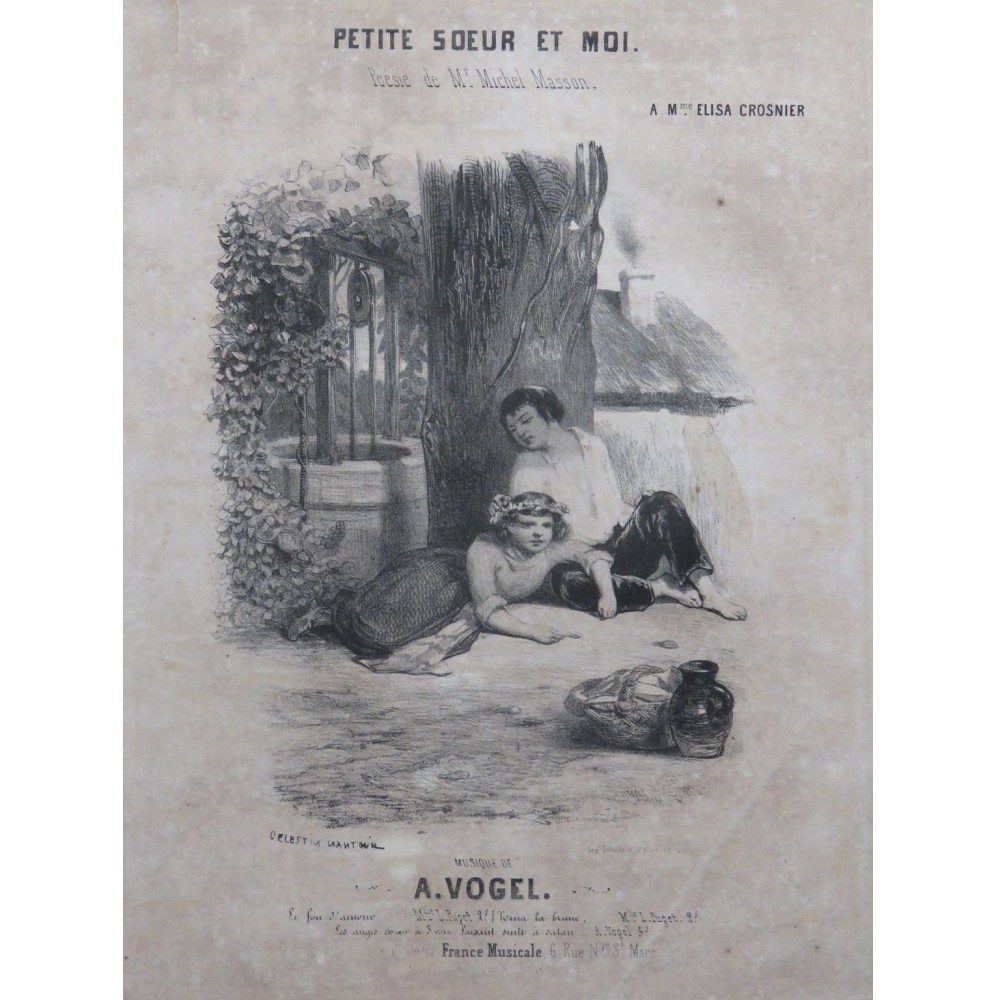 VOGEL A. Petite soeur et moi Nanteuil Chant Piano ca1840