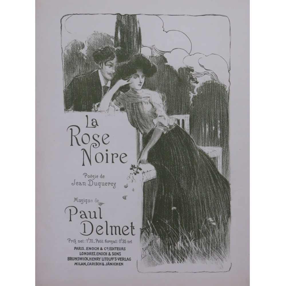 DELMET Paul La Rose Noire Chant Piano 1902